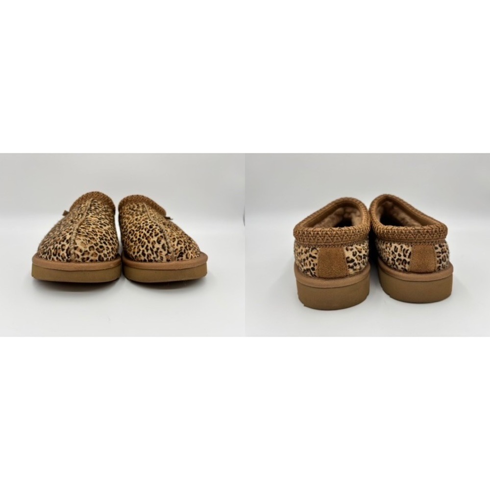 UGG Tasman Leopard Calf Hair Slippers Chestnut Animal Print 1149230 Womens 8 - Picture 5 of 9